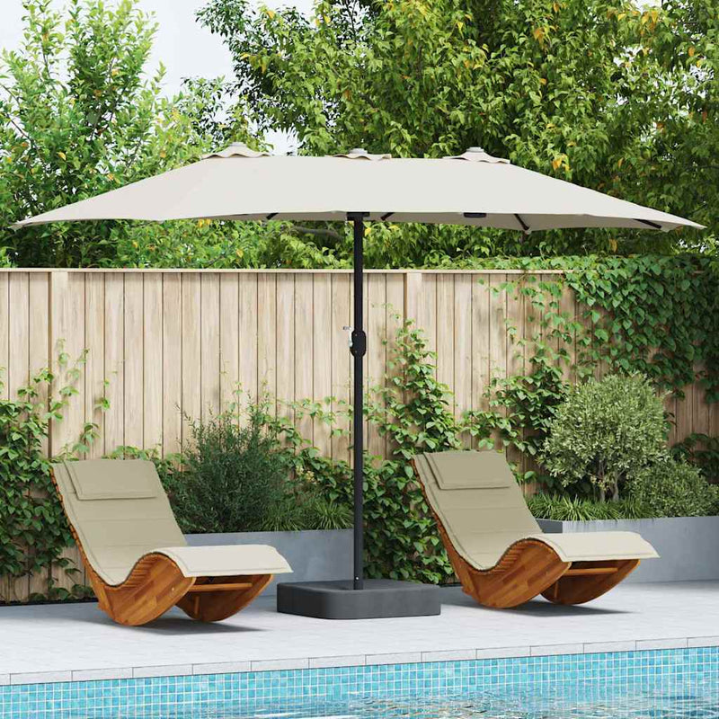 Load image into Gallery viewer, Vidaxl tuinparasol zand 385 x 209 x 244 cm polyester en staal
