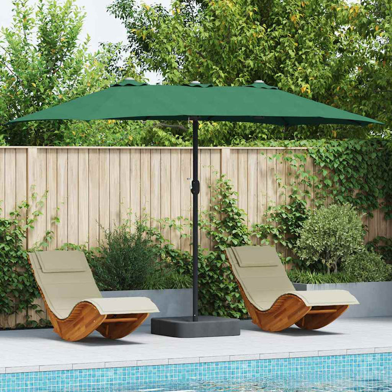 Load image into Gallery viewer, Vidaxl tuinparasol groen 385 x 209 x 244 cm polyester en staal
