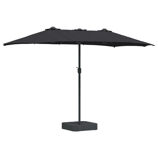 Vidaxl tuinparasol zwart 385 x 209 x 244 cm polyester en staal