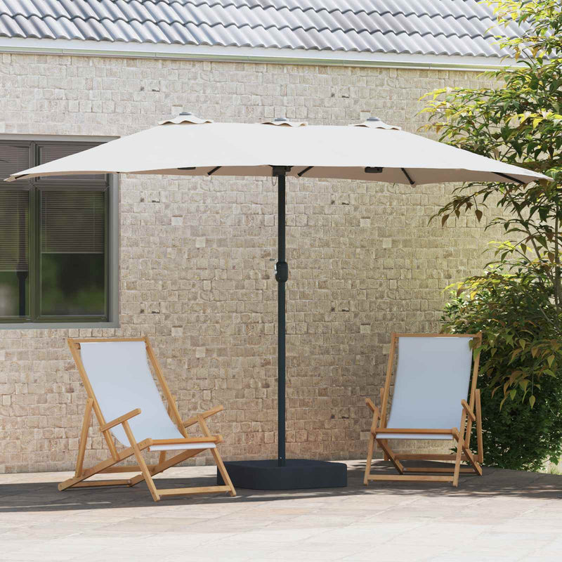 Load image into Gallery viewer, Vidaxl tuinparasol zand en antraciet 385 x 209 x 244 cm polyester
