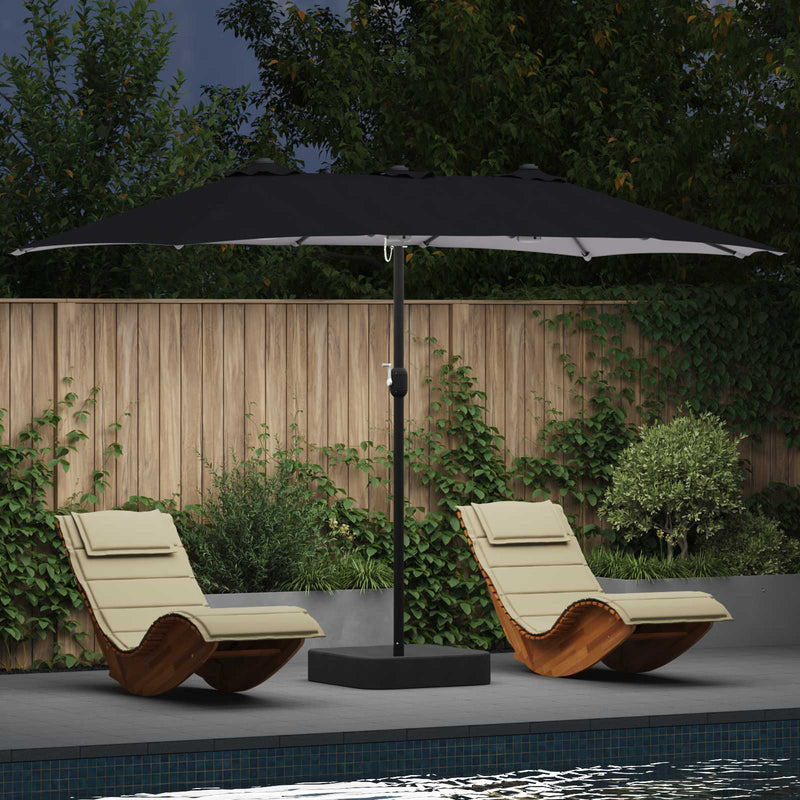 Load image into Gallery viewer, Vidaxl tuinparasol antraciet 385 x 209 x 244 cm polyester
