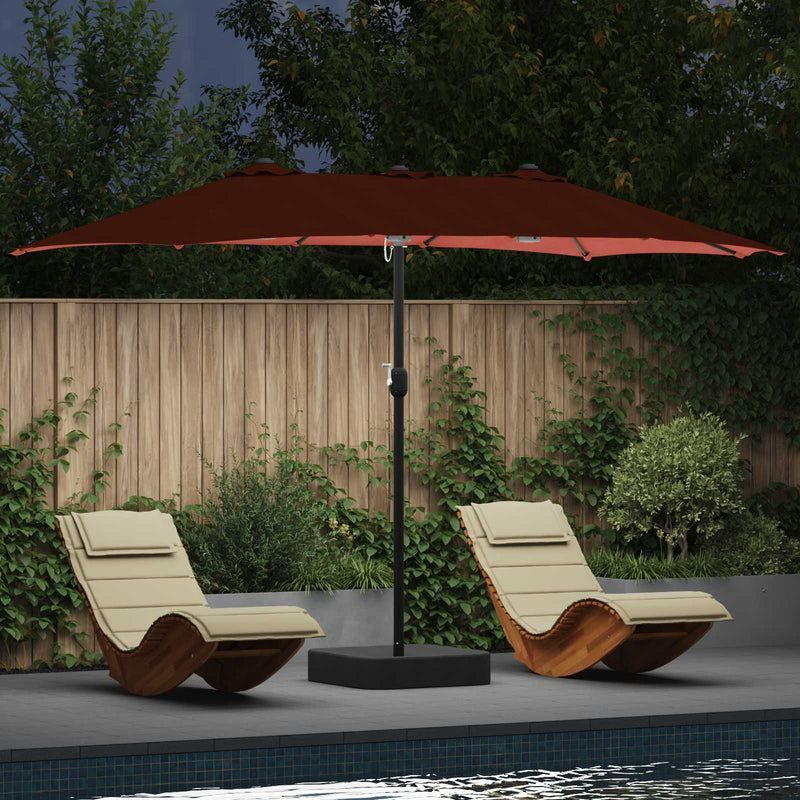 Load image into Gallery viewer, Vidaxl tuinparasol terracotta 385 x 209 x 244 cm polyester
