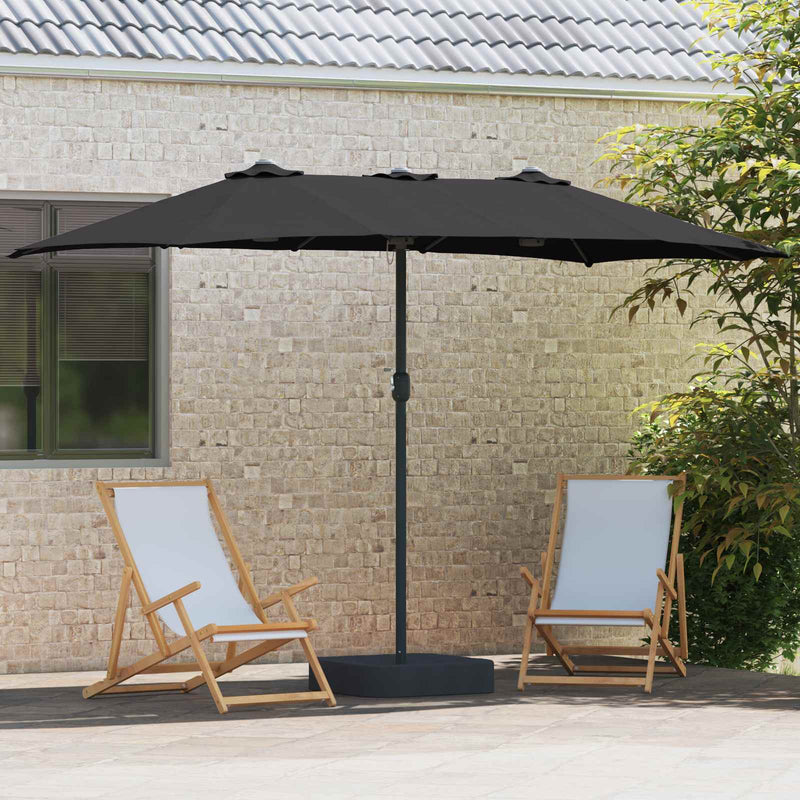 Load image into Gallery viewer, Vidaxl tuinparasol zwart 385 x 209 x 244 cm polyester
