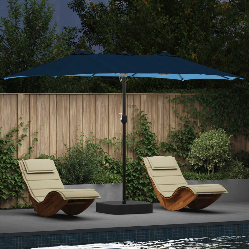 Load image into Gallery viewer, Vidaxl tuinparasol azurblauw 385 x 209 x 244 cm polyester
