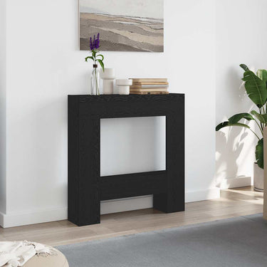 Vidaxl haardombouw 81x18x82 cm spaanplaat zwart eikenkleurig