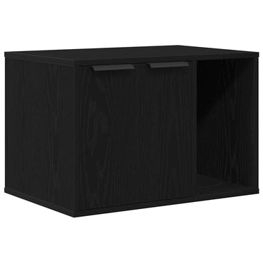 Vidaxl kattenbakomheining zwart eiken 60x40x40 cm bewerkt hout