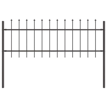Vidaxl tuinhek 2 pcs grijs 3,4 x 0,6 m poedercoating staal