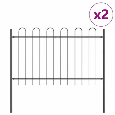Vidaxl tuinhek 2 pcs grijs 3,4 x 0,8 m poedercoating staal