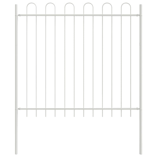 Vidaxl tuinhek 3 pcs wit 5,1 x 1 m poedercoating staal