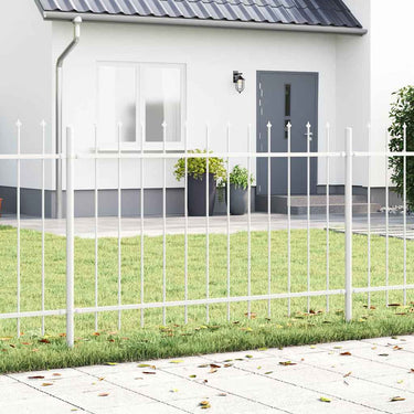 Vidaxl tuinhek 4 pcs wit 6,8 x 0,8 m poedercoating staal