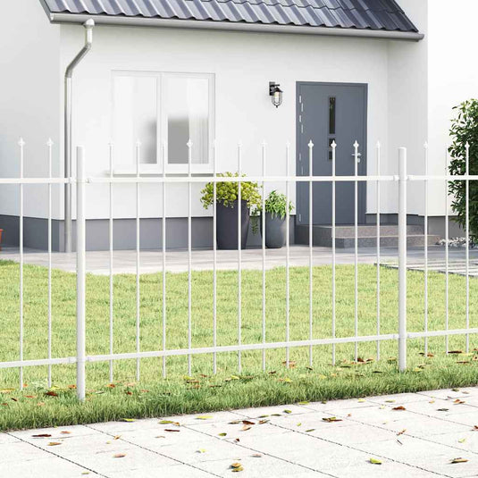 Vidaxl tuinhek 4 pcs wit 6,8 x 0,8 m poedercoating staal