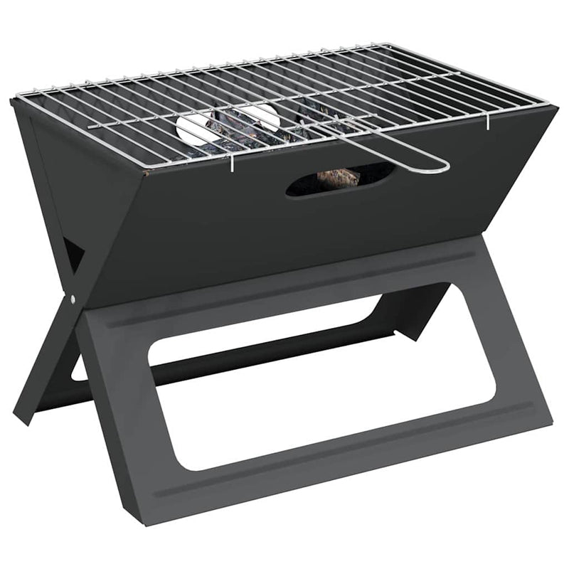 Load image into Gallery viewer, Vidaxl buiten grill zwart 46 x 31 x 31 cm staal
