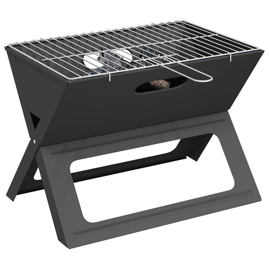 Vidaxl buiten grill zwart 46 x 31 x 31 cm staal