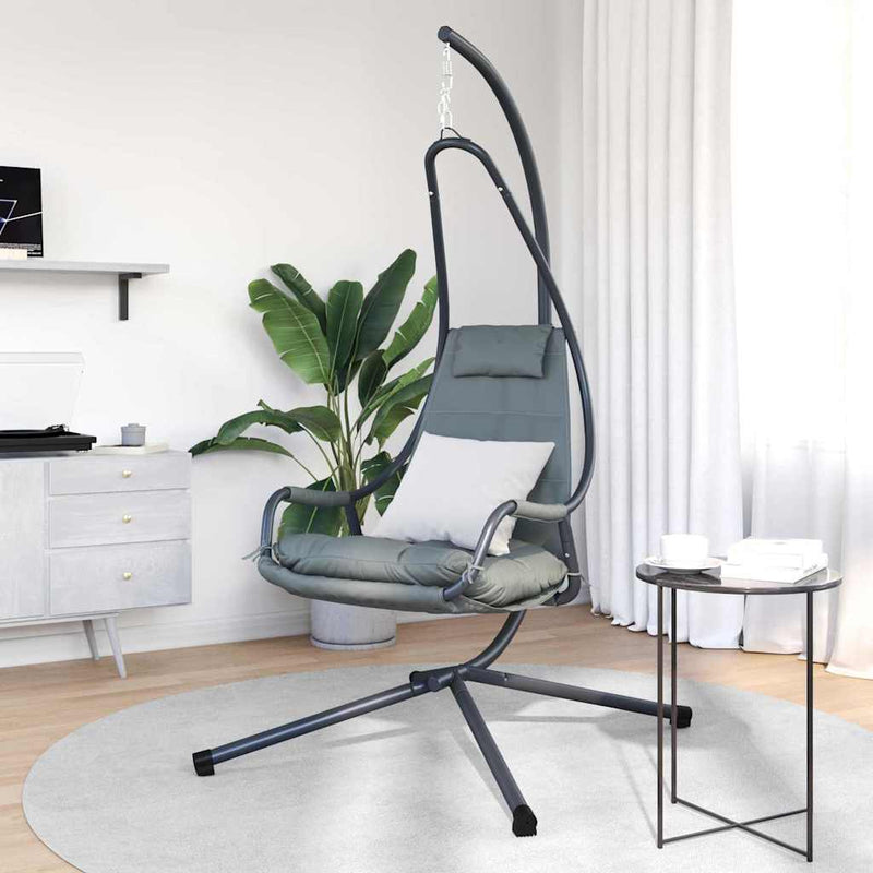 Load image into Gallery viewer, Vidaxl hangende ei-stoel antraciet 94 x 107 x 196,5 cm staal
