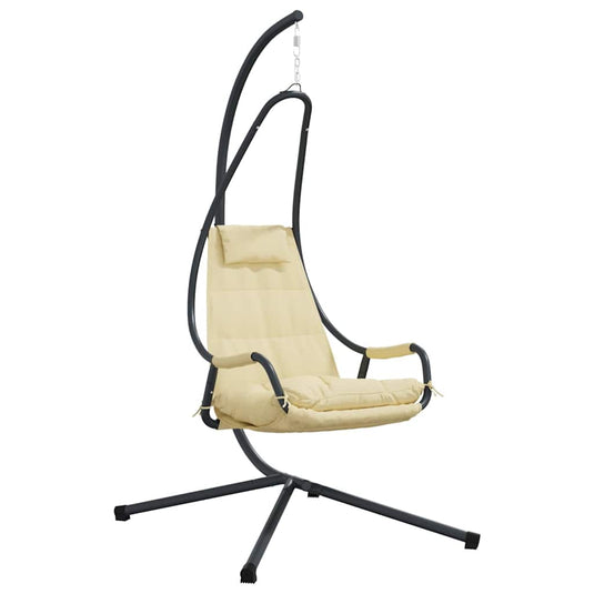 Vidaxl hangende ei-stoel beige 94 x 107 x 196,5 cm staal