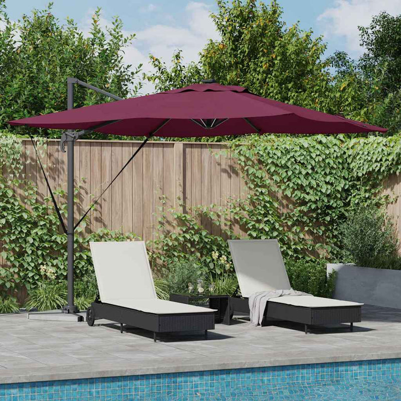 Load image into Gallery viewer, Vidaxl parasol bordeaux rood 286 x 284 x 270 cm aluminium en polyester
