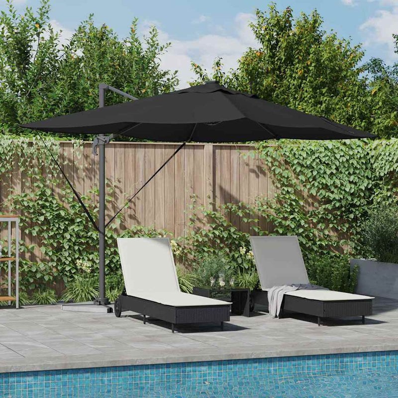 Load image into Gallery viewer, Vidaxl parasol zwart 352 x 251 x 265 cm polyester en aluminium
