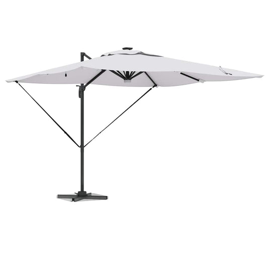 Vidaxl roma parasol beige 286 x 284 x 270 cm aluminium en polyester