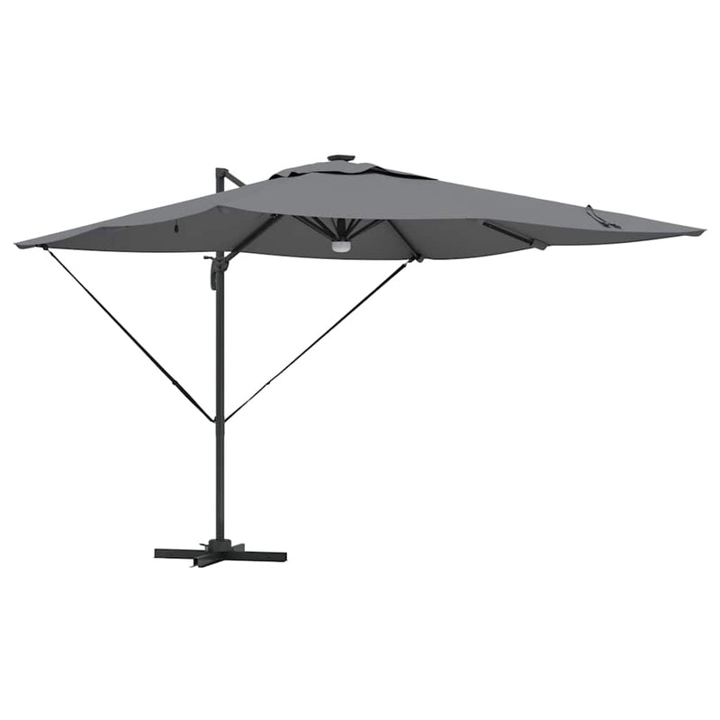 Load image into Gallery viewer, Vidaxl roma parasol met led-striplichten antraciet 286 x 284 x 270 cm
