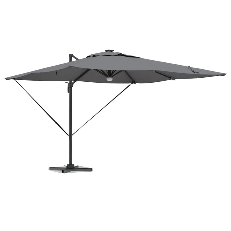 Load image into Gallery viewer, Vidaxl roma parasol met led-striplichten antraciet 286 x 284 x 270 cm
