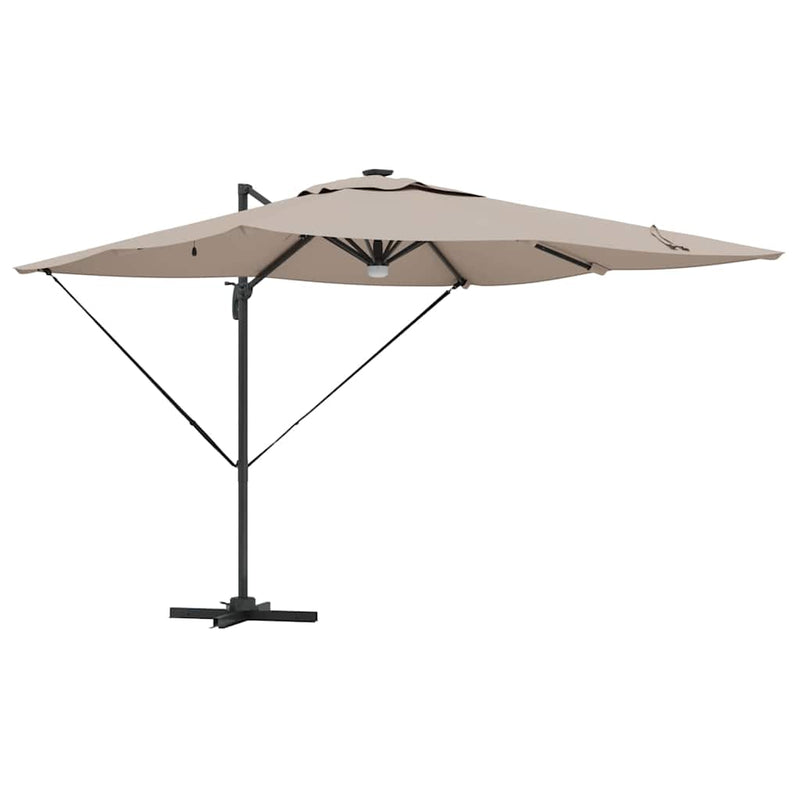 Load image into Gallery viewer, Vidaxl roma parasol taupe 286 x 284 x 270 cm aluminium en polyester
