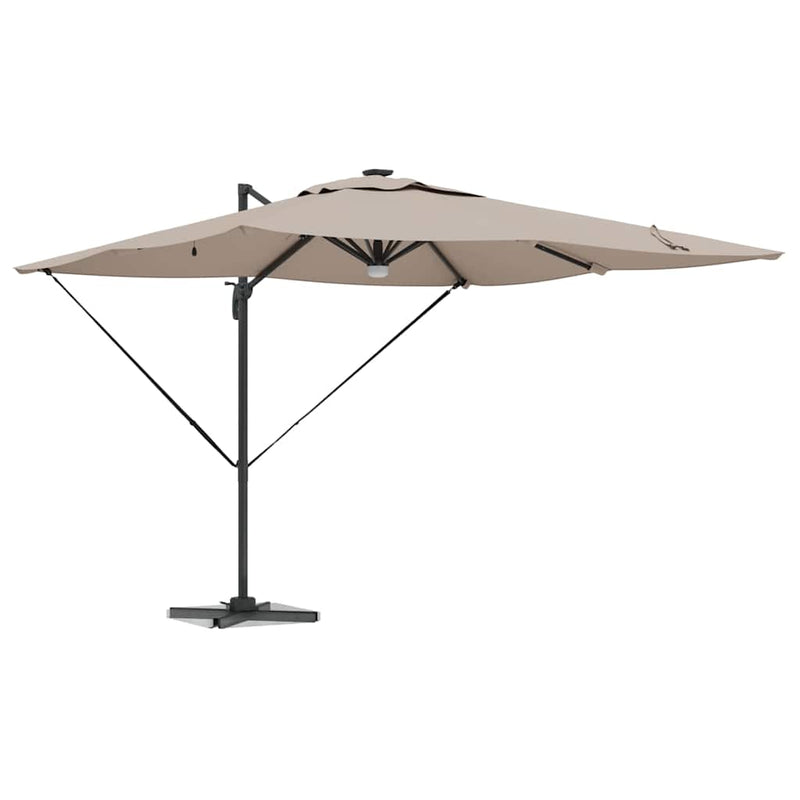 Load image into Gallery viewer, Vidaxl roma parasol taupe 286 x 284 x 270 cm aluminium en polyester
