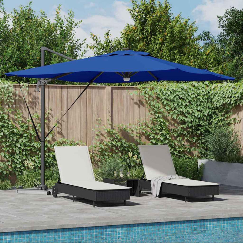 Load image into Gallery viewer, Vidaxl roma parasol blauw 286 x 284 x 270 cm aluminium en polyester
