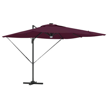 Vidaxl roma parasol rood 286 x 284 x 270 cm aluminium en polyester