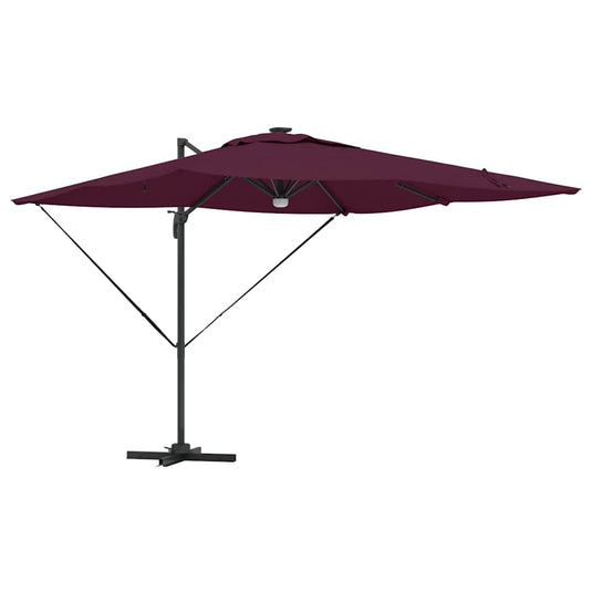 Vidaxl roma parasol rood 286 x 284 x 270 cm aluminium en polyester