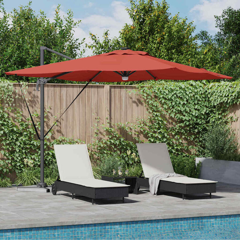 Load image into Gallery viewer, Vidaxl roma parasol rood 286 x 284 x 270 cm aluminium en polyester
