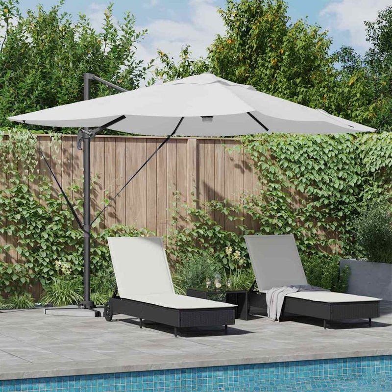 Load image into Gallery viewer, Vidaxl parasol zand 351 x 250 x 253 cm polyester en aluminium
