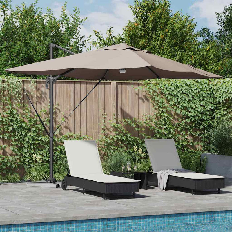 Load image into Gallery viewer, Vidaxl parasol taupe 351 x 250 x 253 cm polyester en aluminium
