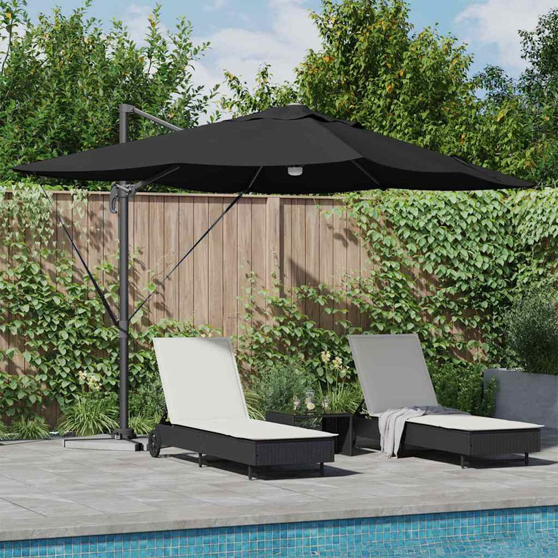 Load image into Gallery viewer, Vidaxl parasol zwart 351 x 250 x 253 cm polyester en aluminium
