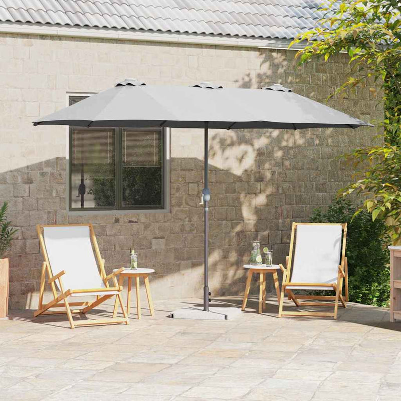 Load image into Gallery viewer, Vidaxl tuinparasol zand 370 x 197 x 239 cm polyester en aluminium
