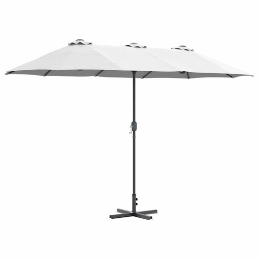 Vidaxl tuinparasol zand 370 x 197 x 239 cm polyester en aluminium