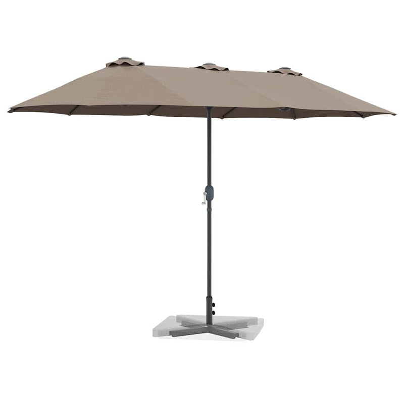 Load image into Gallery viewer, Vidaxl tuinparasol taupe 370 x 197 x 239 cm polyester en aluminium
