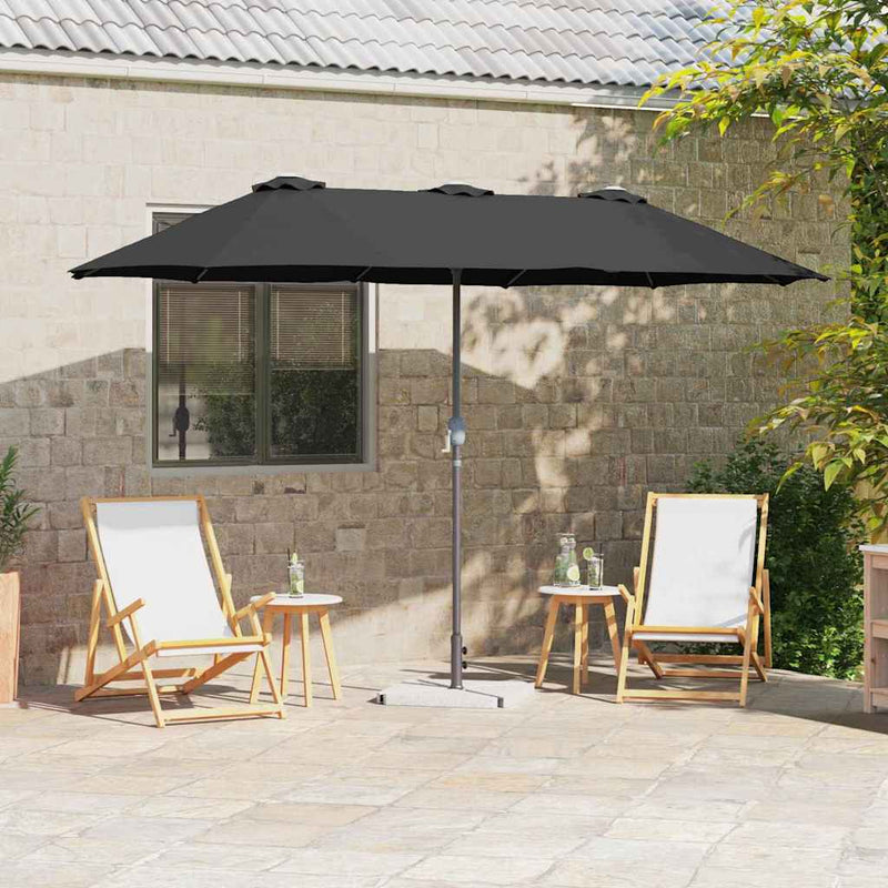 Load image into Gallery viewer, Vidaxl tuinparasol zwart 370 x 197 x 239 cm polyester en aluminium
