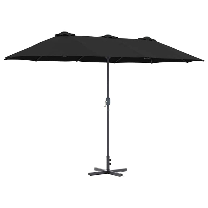 Load image into Gallery viewer, Vidaxl tuinparasol zwart 370 x 197 x 239 cm polyester en aluminium

