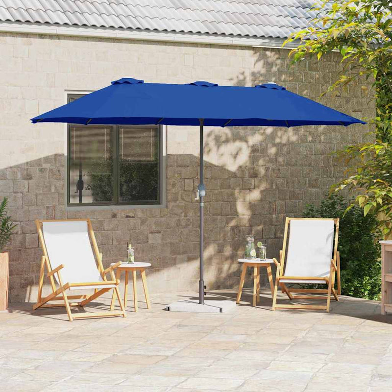 Load image into Gallery viewer, Vidaxl tuinparasol azurblauw 370 x 197 x 239 cm polyester en aluminium
