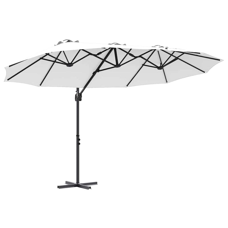 Load image into Gallery viewer, Vidaxl parasol zand 372 x 198 x 243 cm polyester en aluminium
