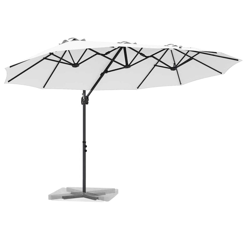 Load image into Gallery viewer, Vidaxl parasol zand 372 x 198 x 243 cm polyester en aluminium
