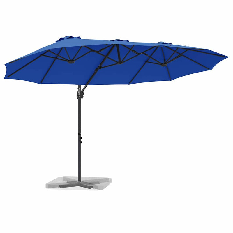 Load image into Gallery viewer, Vidaxl parasol azurblauw 372 x 198 x 243 cm polyester en aluminium
