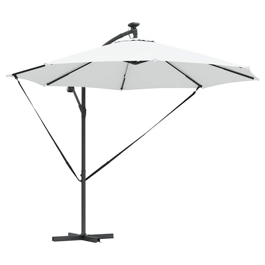 Vidaxl parasol zand 294 x 294 x 248 cm polyester en aluminium