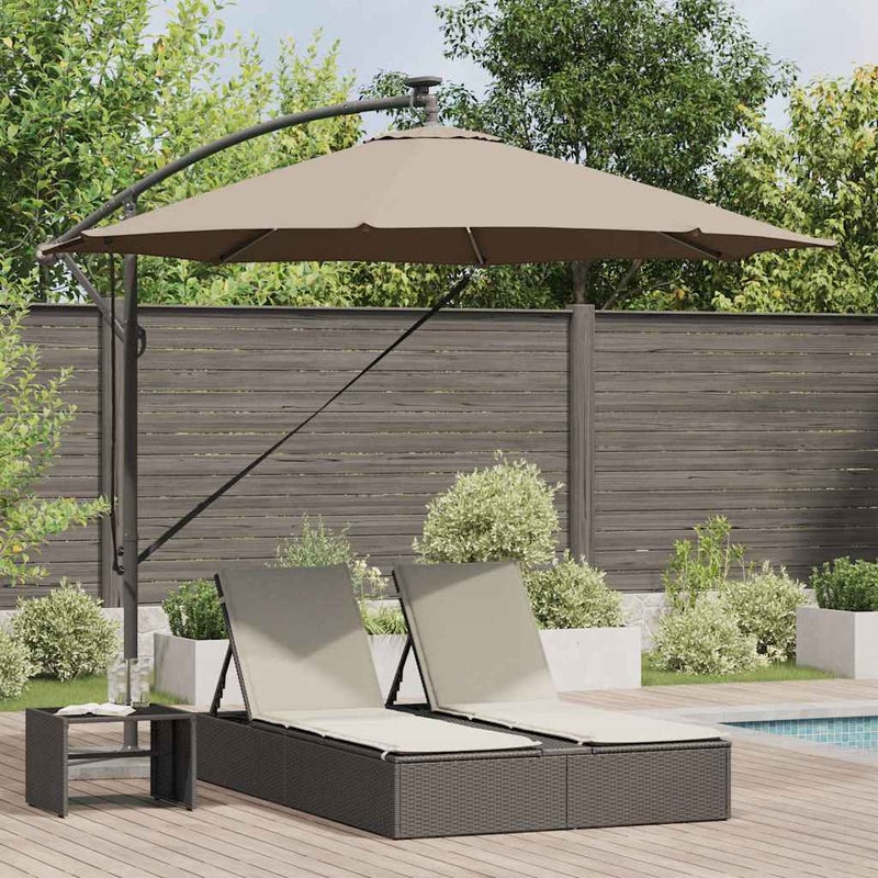Load image into Gallery viewer, Vidaxl parasol taupe 294 x 294 x 248 cm polyester en aluminium
