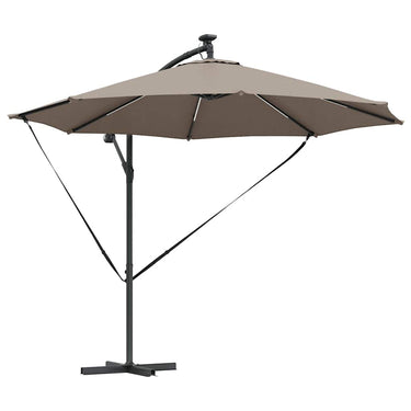 Vidaxl parasol taupe 294 x 294 x 248 cm polyester en aluminium