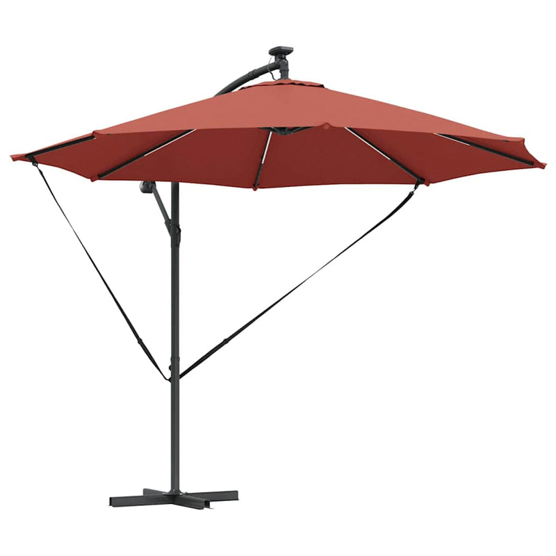 Load image into Gallery viewer, Vidaxl parasol terracotta 294 x 294 x 248 cm polyester en aluminium

