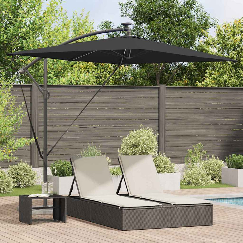 Load image into Gallery viewer, Vidaxl parasol zwart 294 x 200 x 270 cm polyester en aluminium
