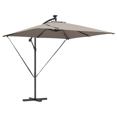 Vidaxl cantilever banana parasol taupe 249 x 249 x 250 cm