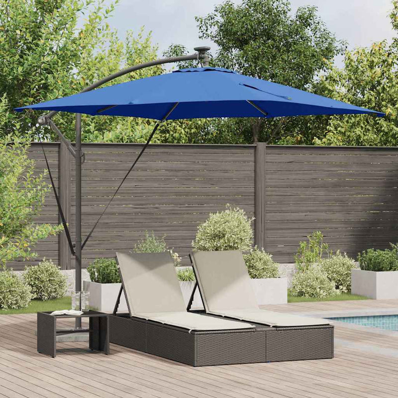 Load image into Gallery viewer, Vidaxl cantilever banana parasol blauw 249 x 249 x 250 cm
