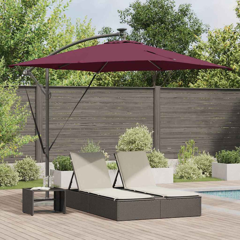 Load image into Gallery viewer, Vidaxl cantilever banana parasol bordeauxrood 249 x 249 x 250 cm
